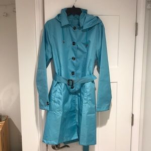 NWT Capelli Blue Trenchcoat Rain jacket